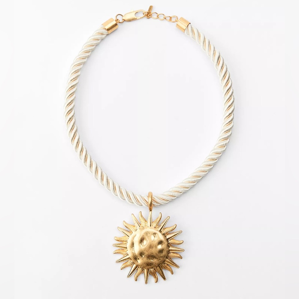 Zara Gold Sun Cord Necklace